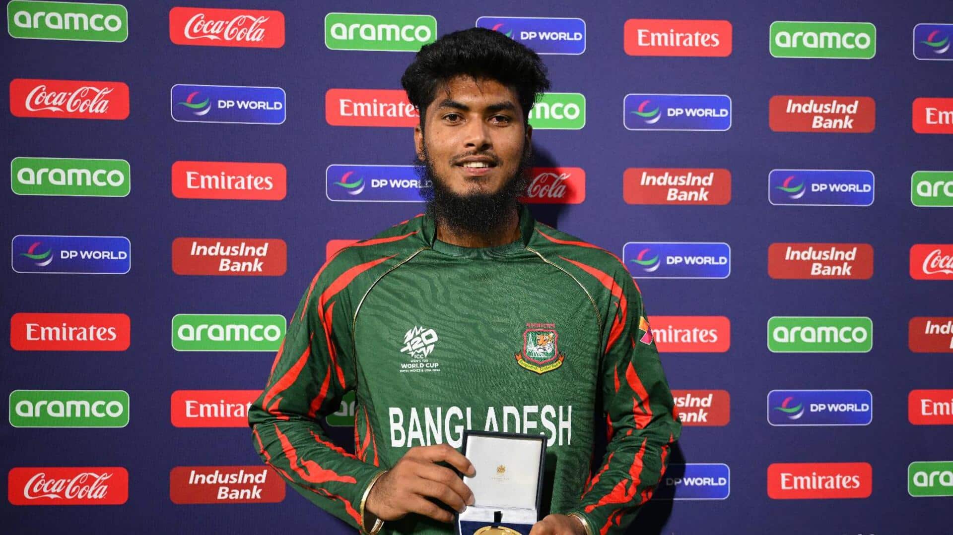 T20 World Cup: Bangladesh's Rishad Hossain claims three-fer against Netherlands