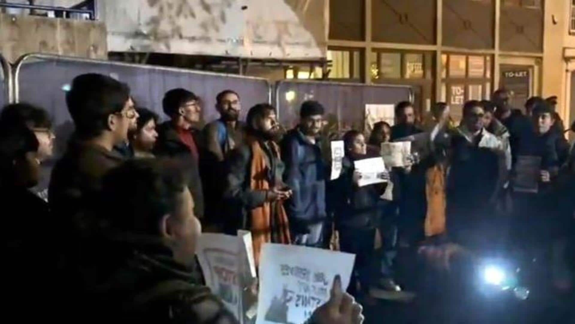 Indians protest outside Oxford Union over debate on 'independent Kashmir' 