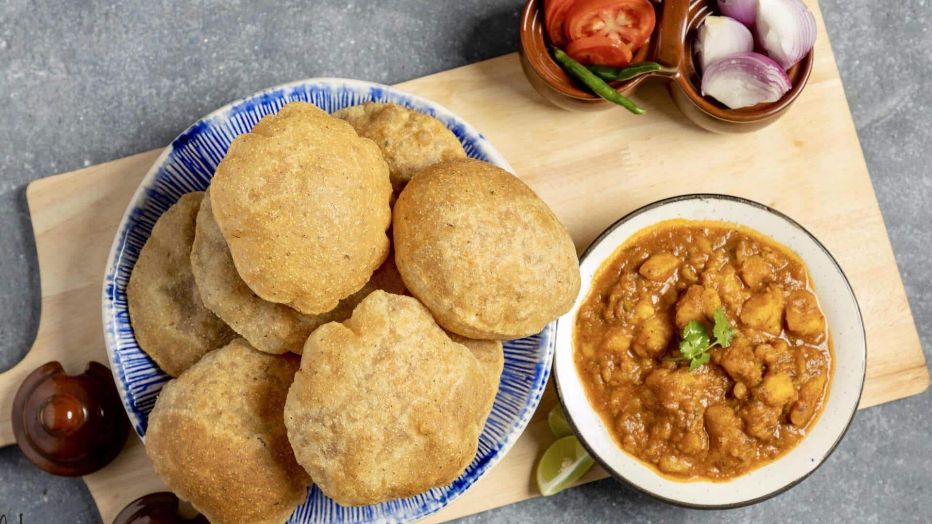 When in Delhi, definitely try bedmi puri and aloo