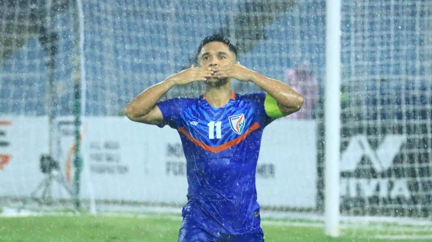 Sunil Chhetri becomes joint-5th highest international goal-scorer: Key stats