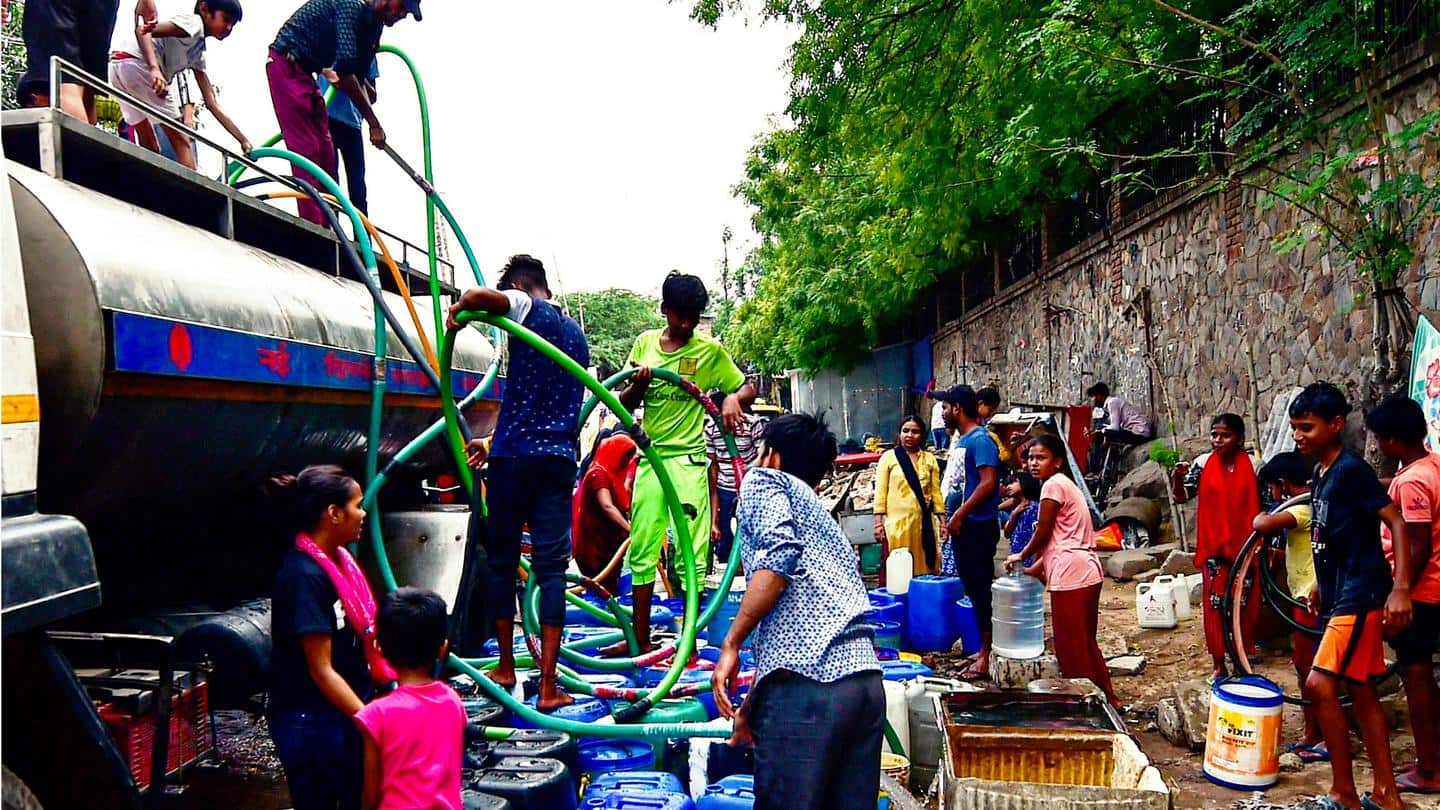 Delhi: Water crisis deepens in several parts; UT blames Haryana