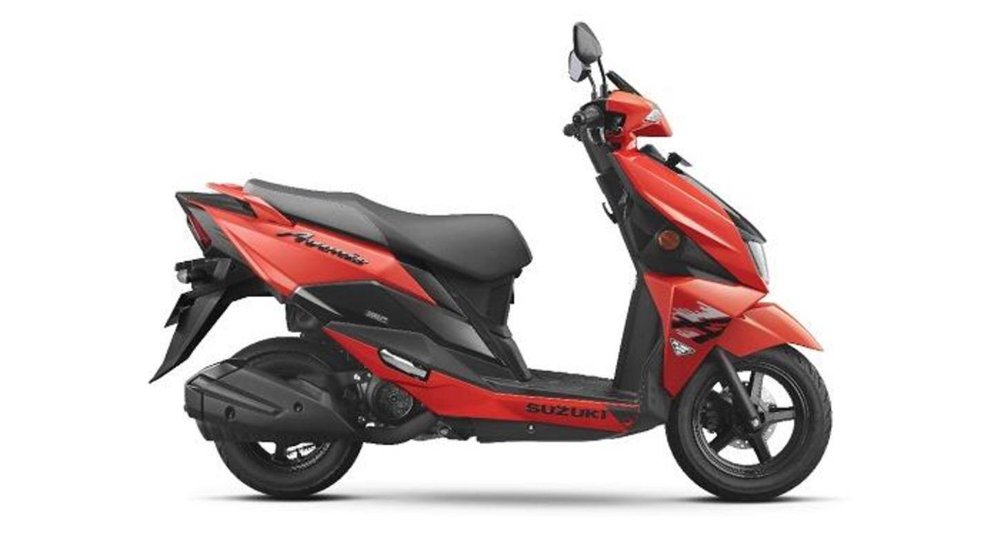 The two-wheeler is offered in five colors The two-wheeler is offered in five colors