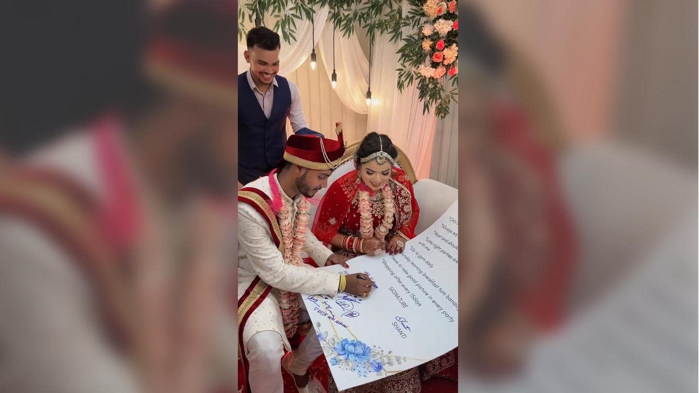 Pizza, saree, gym: Assam couple signs weird wedding contract