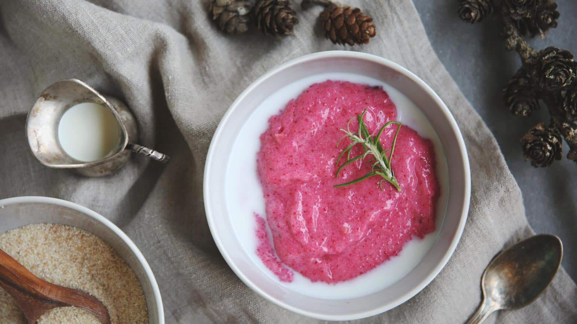 Vegan Swedish lingonberry porridge tutorial