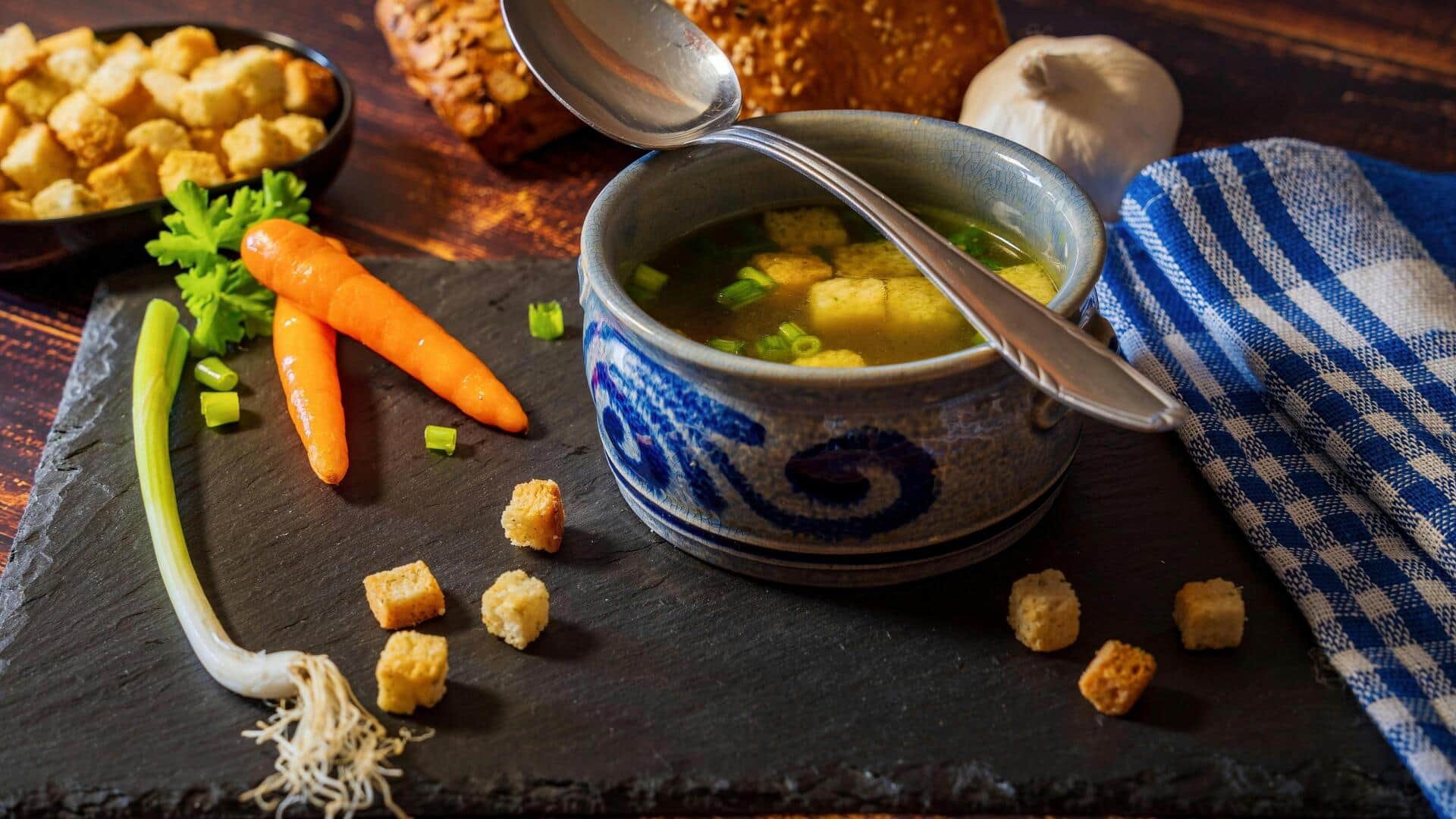 How bamboo shoots make vegetarian broth better