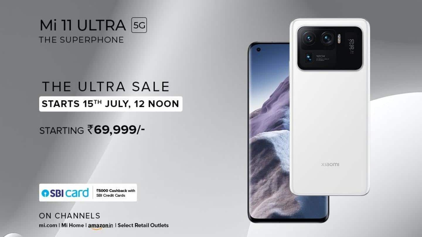 Mi 11 Ultra's open sale to start from July 15