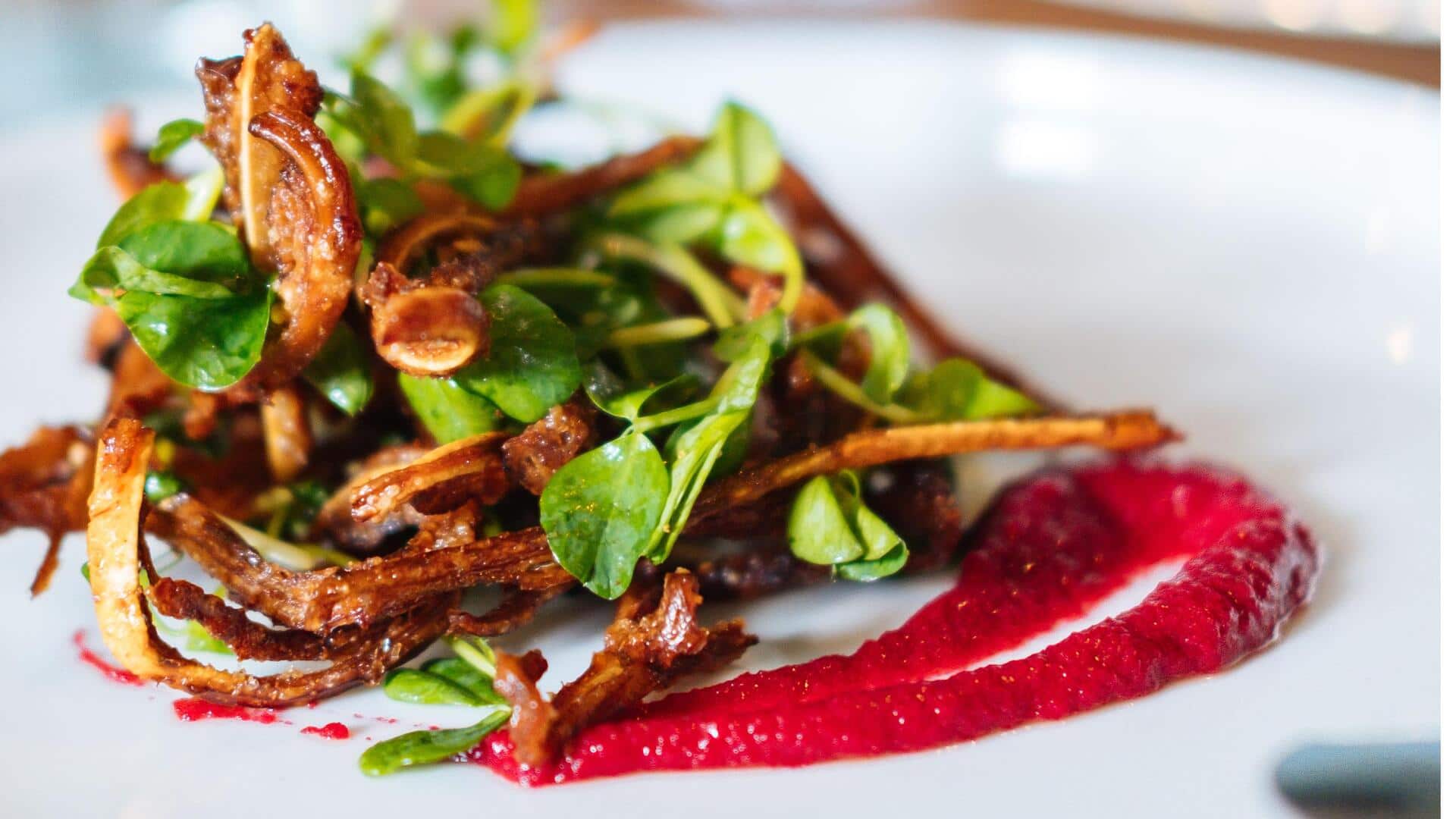 Crispy beet stems: A healthy alternative to fried snack sticks