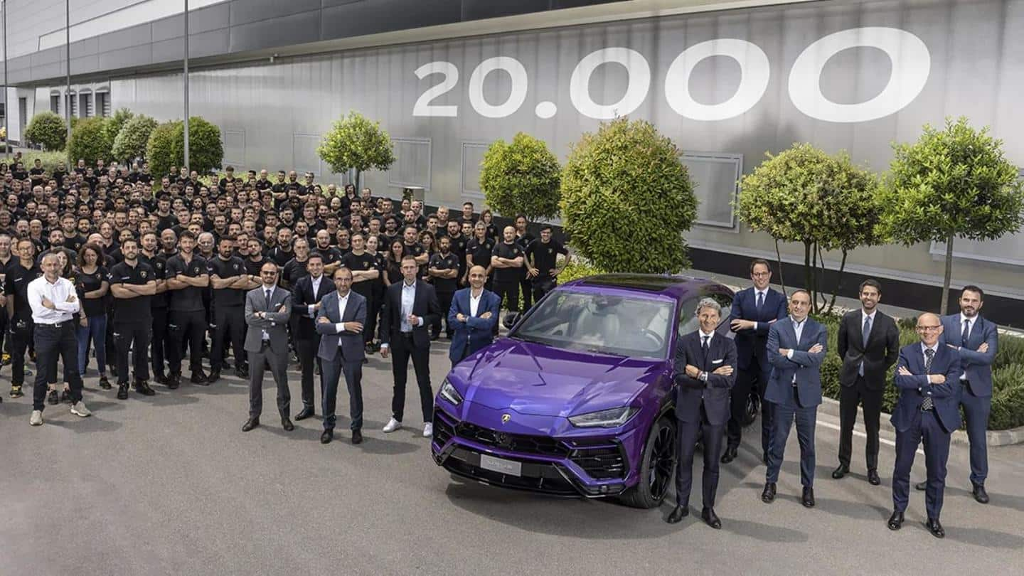 Lamborghini Urus reaches 20,000 unit production milestone in record time | NewsBytes