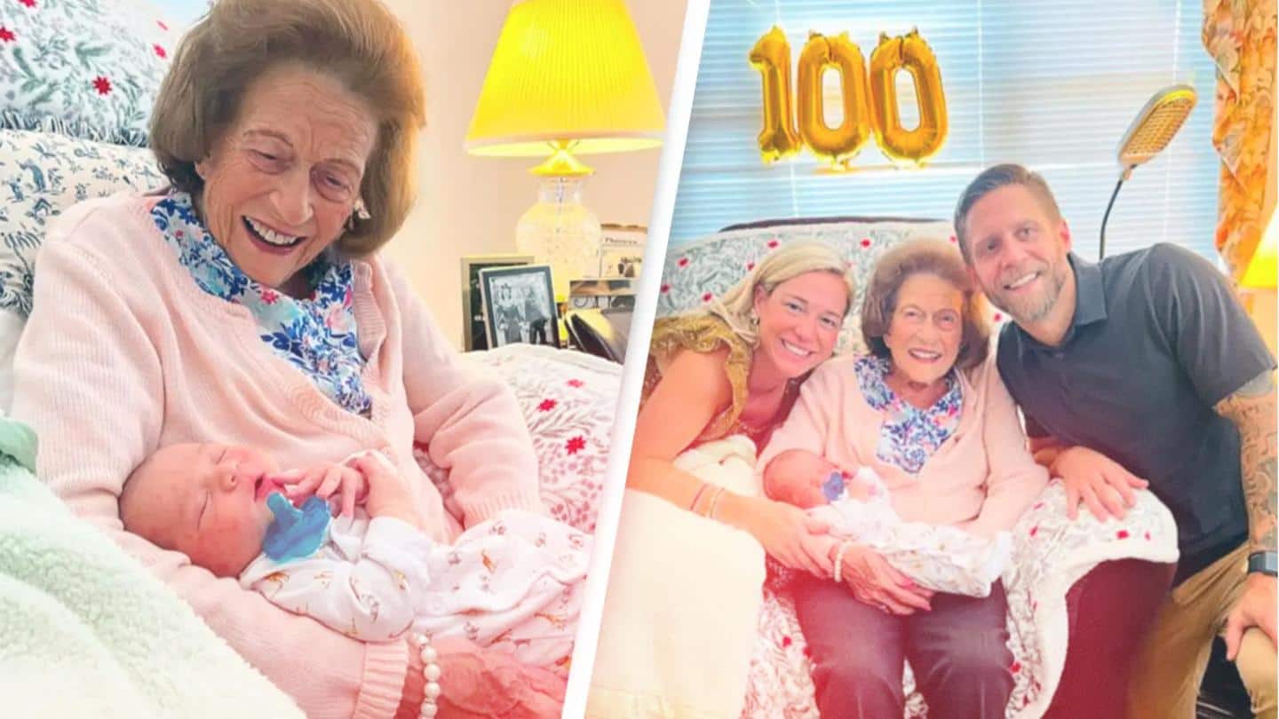 US: 99-year-old woman welcomes her 100th great-grandchild