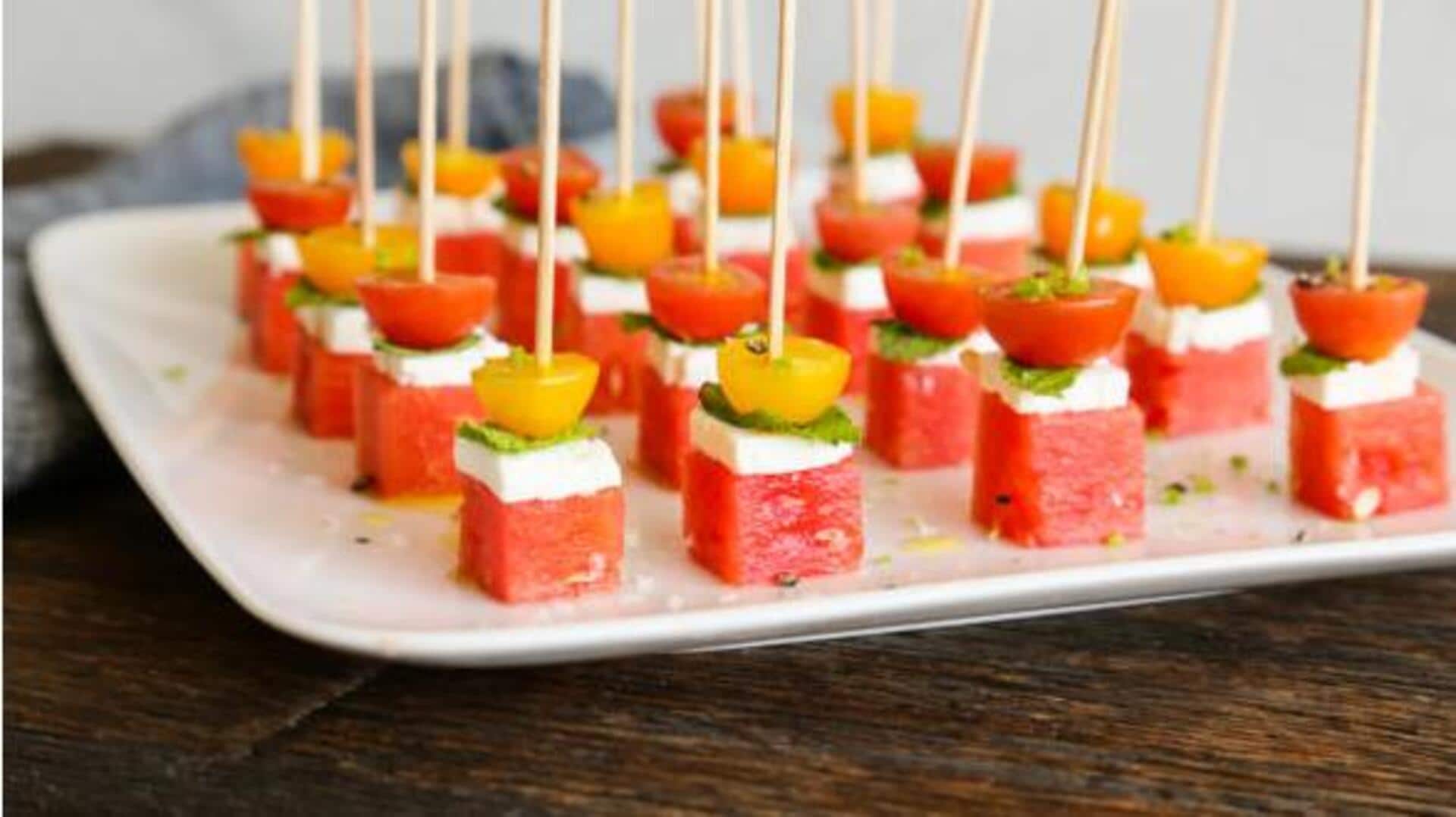 Quick and healthy: Watermelon and feta cubes 