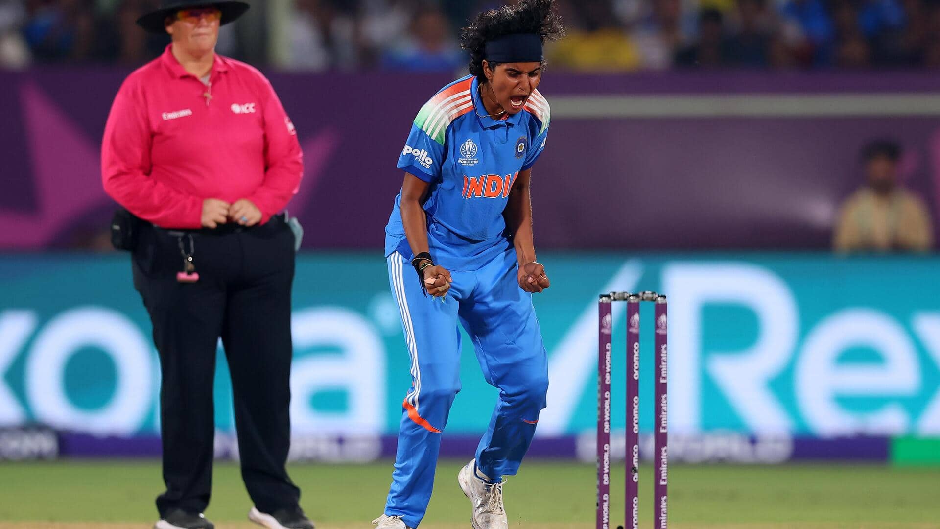 Women's WC: Shree Charani shines vs Australia, claims three-fer