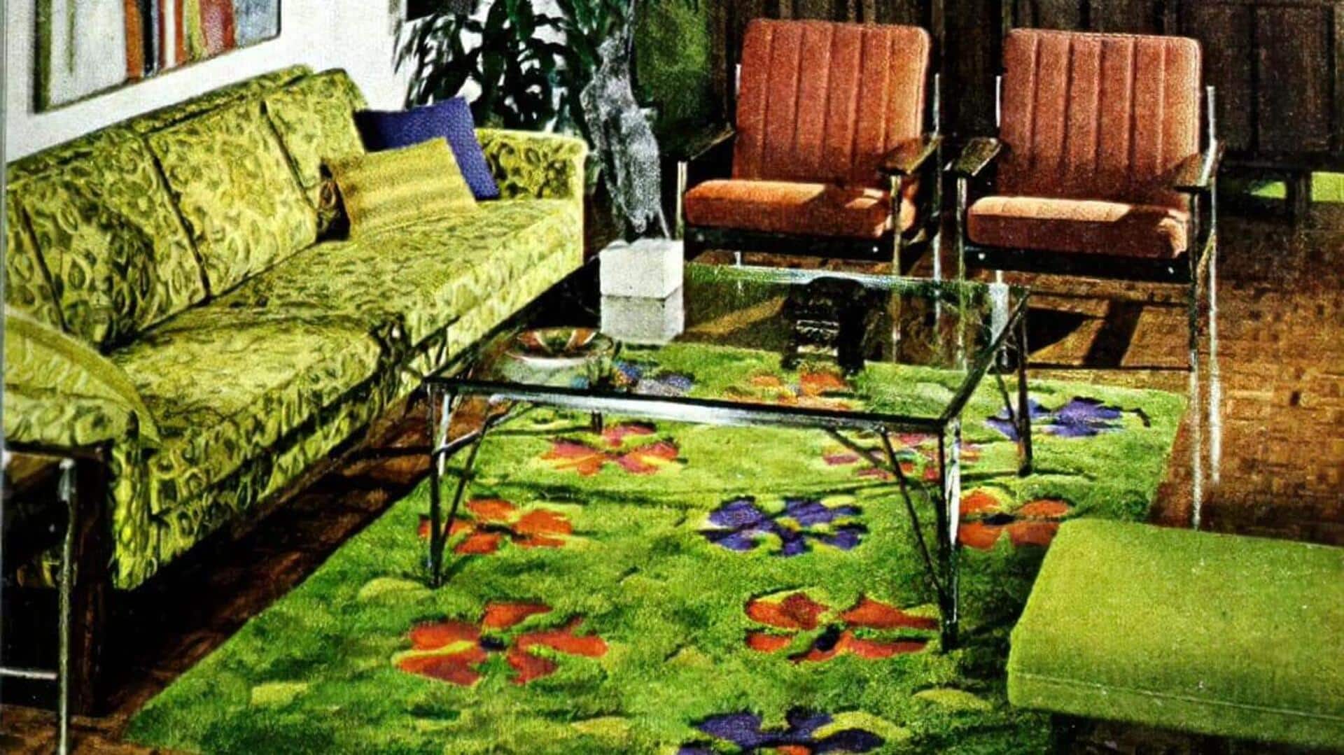 Blend retro-bohemian decor elements to create a vibrant space