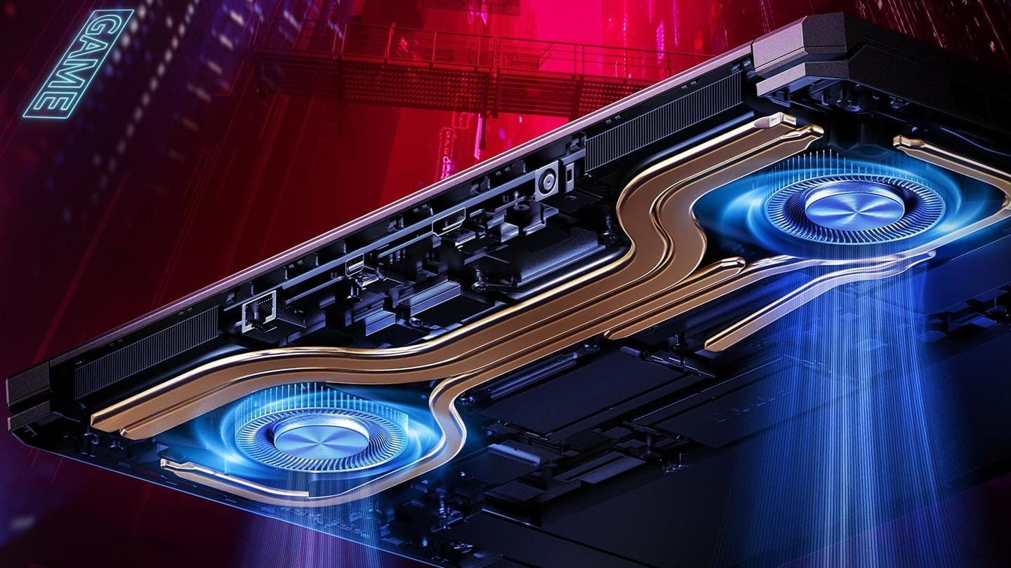 The laptop boasts 'Hurricane Heat Dissipation 3.0' system The laptop boasts 'Hurricane Heat Dissipation 3.0' system