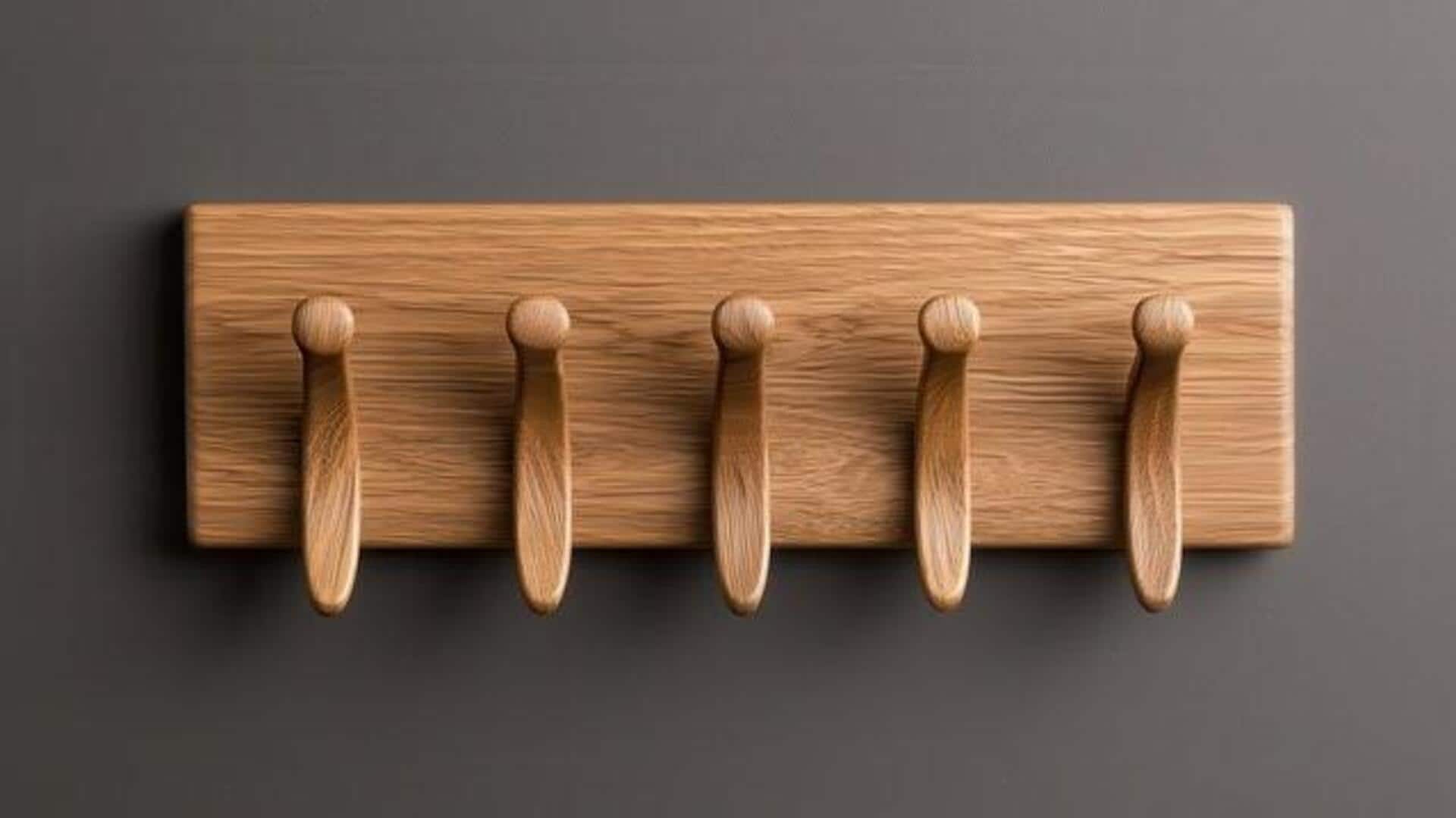 Step-by-step guide to making rustic wall hooks