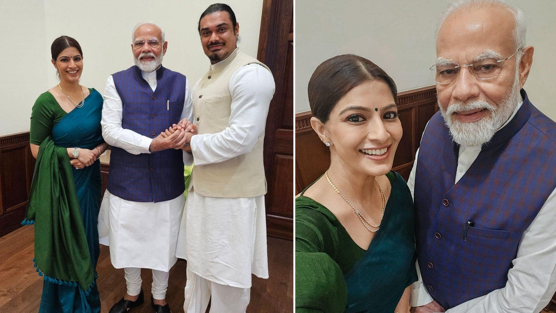Varalaxmi Sarathkumar meets PM Modi; personally invites him to wedding 