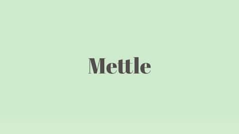 Word of the Day: Mettle