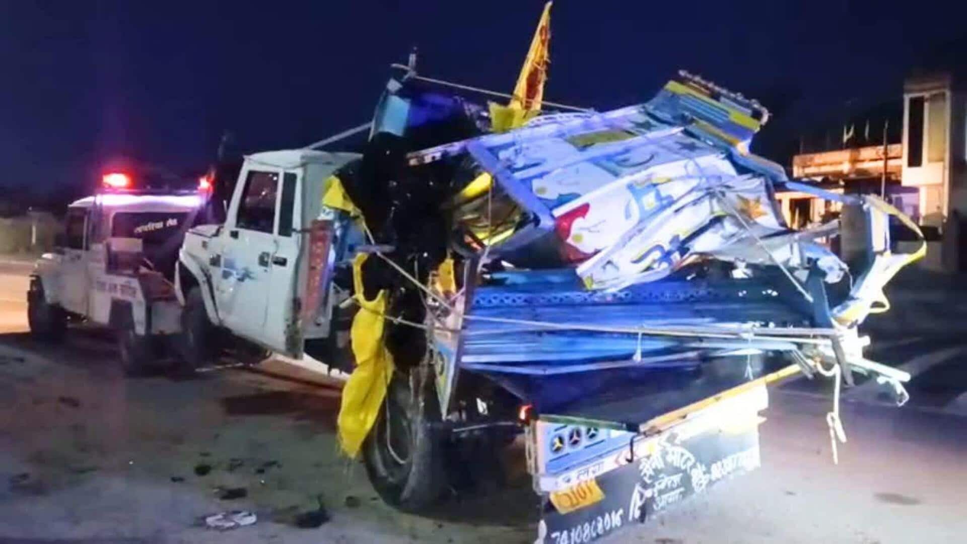 11, including 7 children, killed in van-truck collision in Rajasthan 11, including 7 children, killed in van-truck collision in Rajasthan