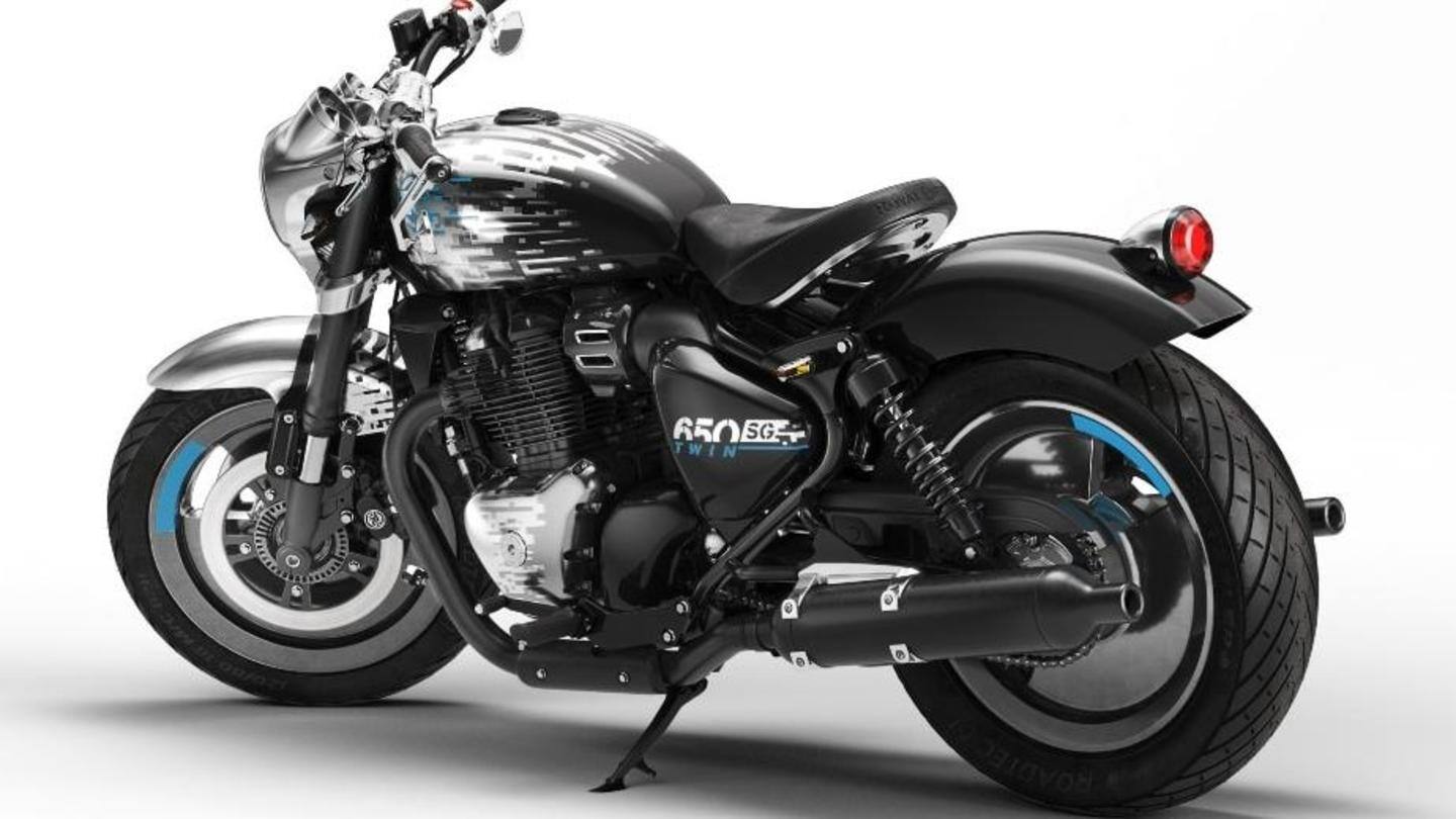 It flaunts twin rear shock absorbers It flaunts twin rear shock absorbers