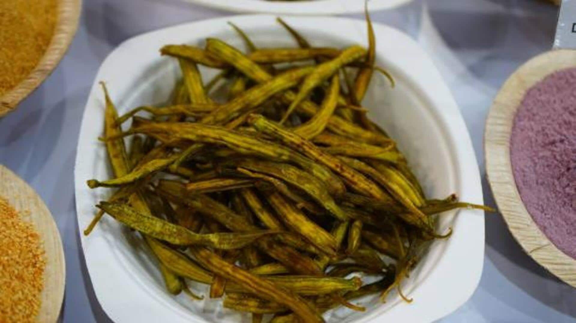 Ditch chips; try crunchy dried okra instead