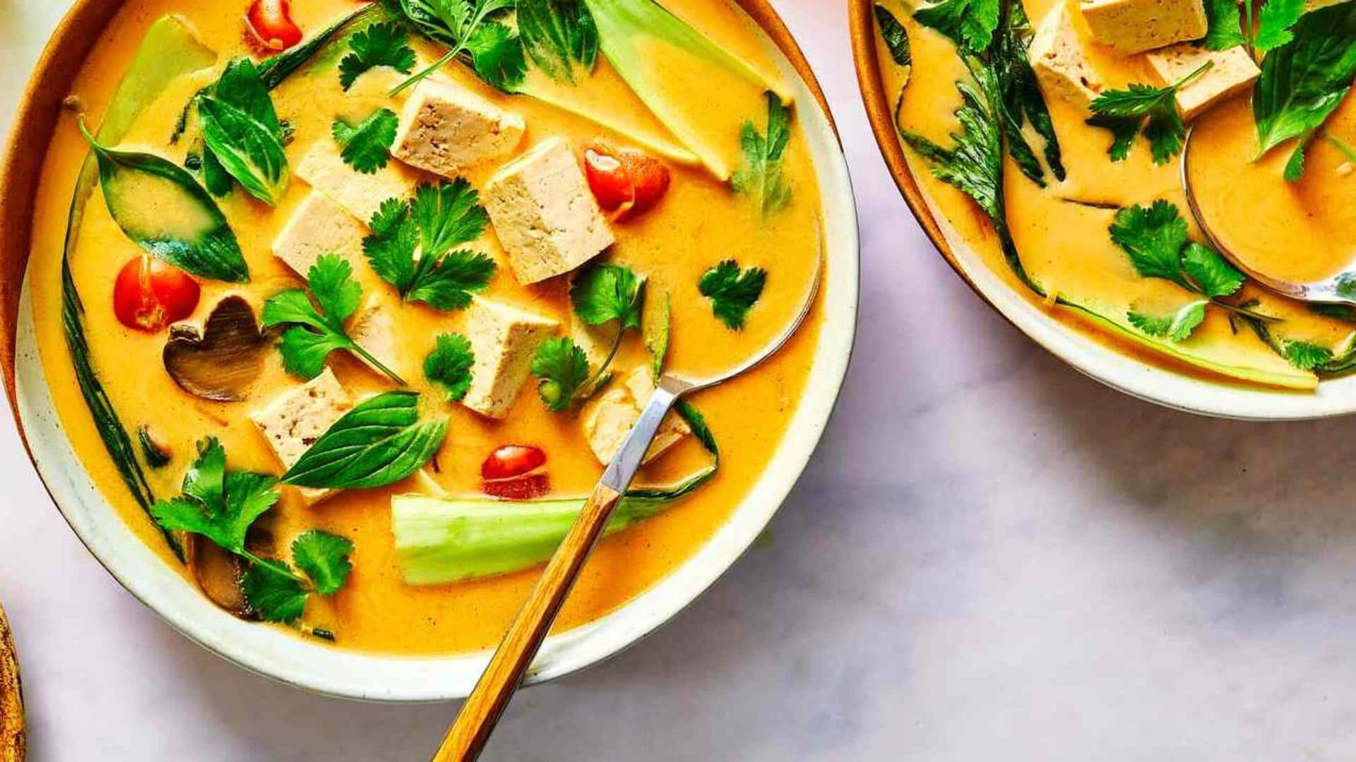 Try this vegan Thai tom yum soup recipe