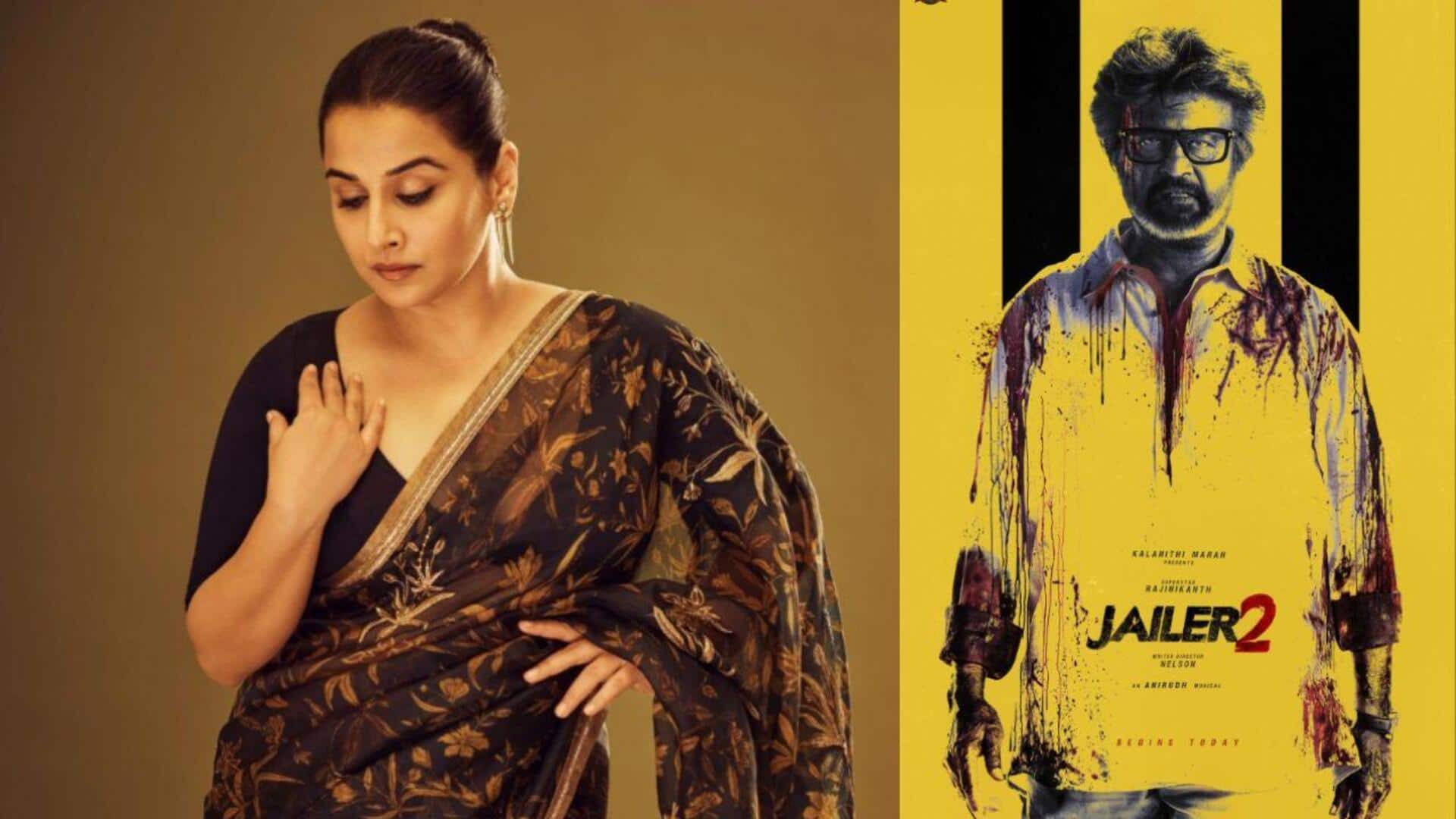 Vidya Balan to star in Rajinikanth's 'Jailer 2': Reports Vidya Balan to star in Rajinikanth's 'Jailer 2': Reports