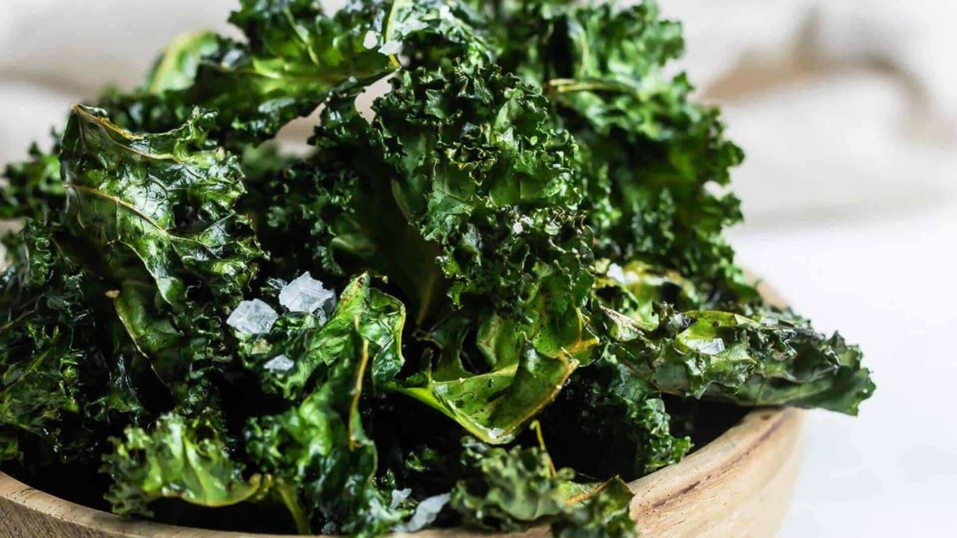 Swap banana chips for crispy kale leaves