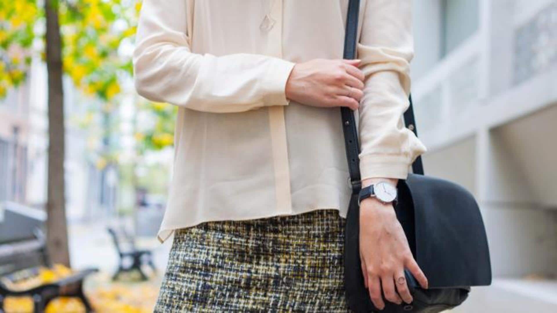 5 ways to pair silk blouses with plaid skirts 5 ways to pair silk blouses with plaid skirts