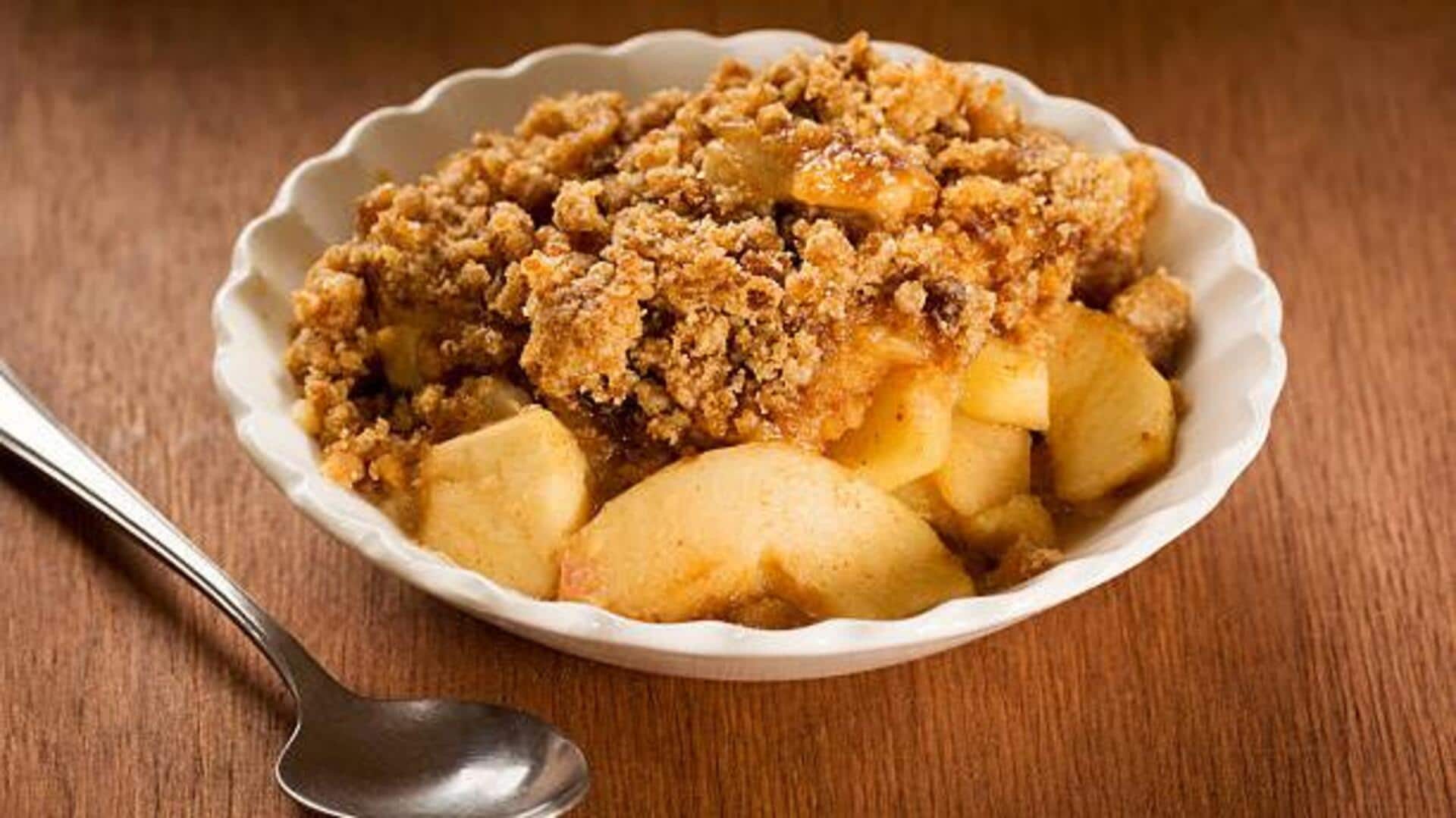 5-minute breakfasts: Apple crumble recipe