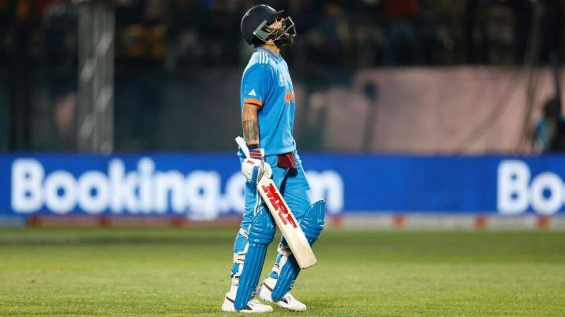 Virat Kohli records his maiden duck in ODI World Cups