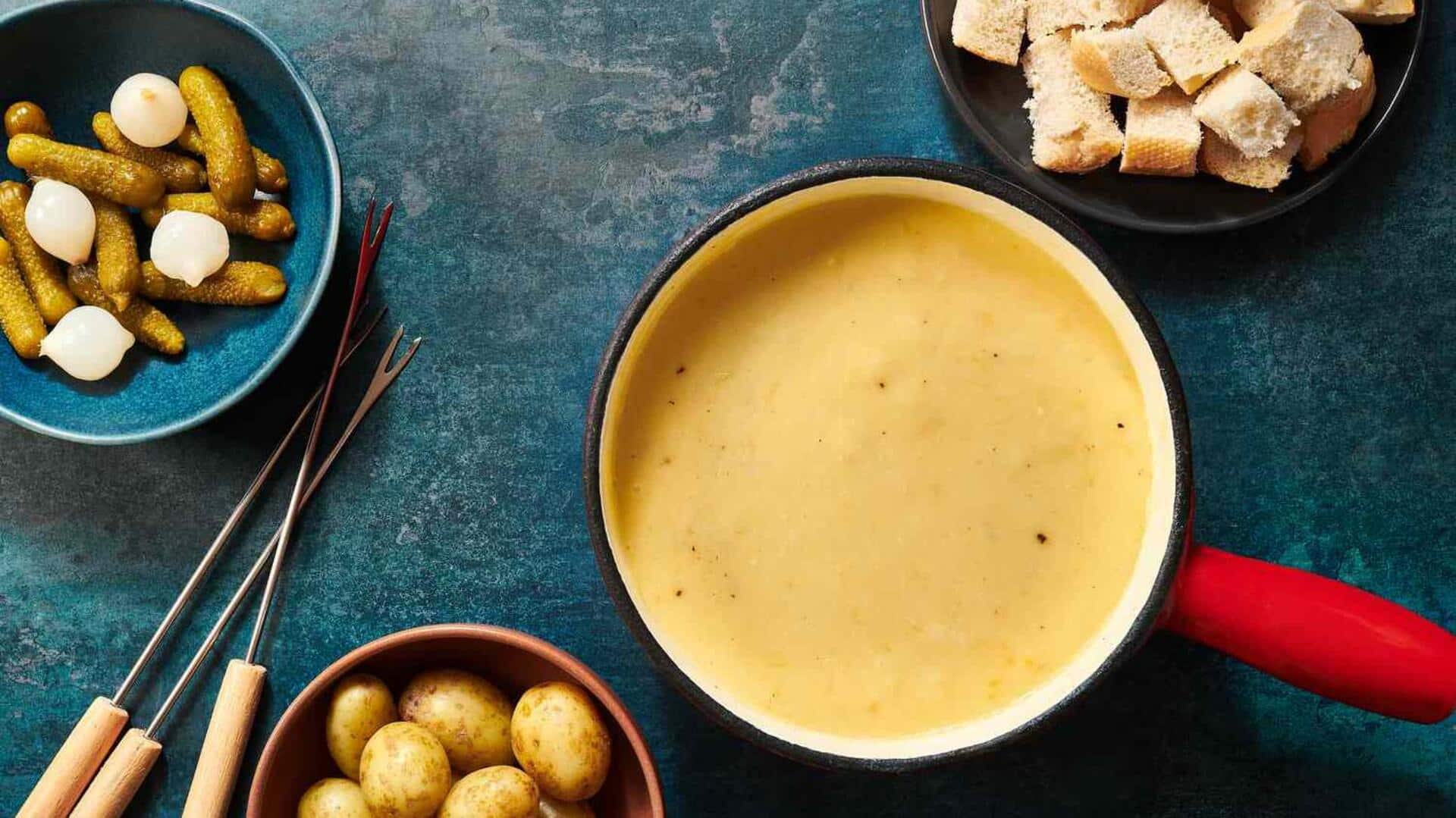 Recipe: Cook this lip-smacking Swiss cheese fondue at home