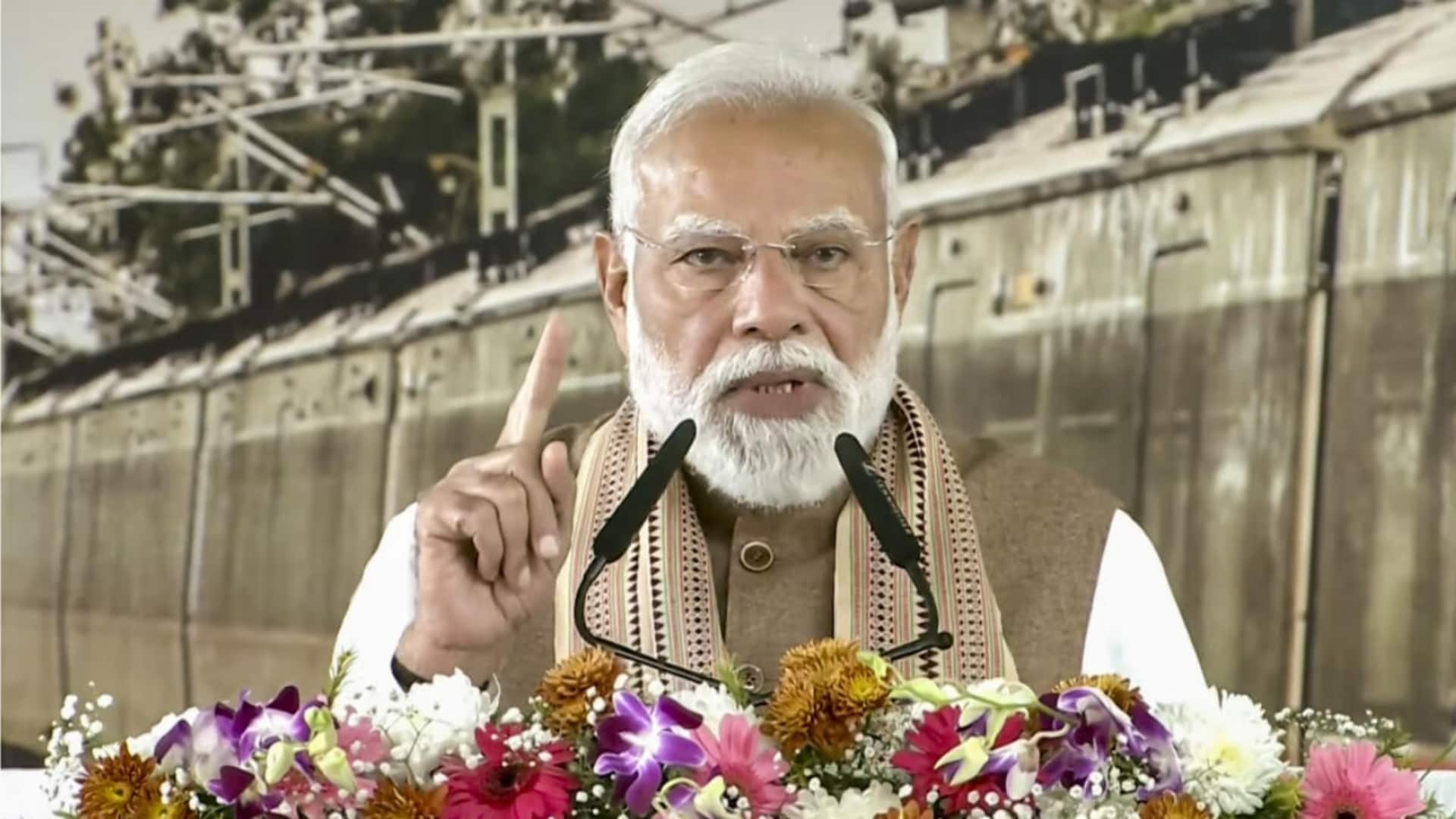 'Shirtless protest shame...': PM Modi slams Congress over IYC demonstration