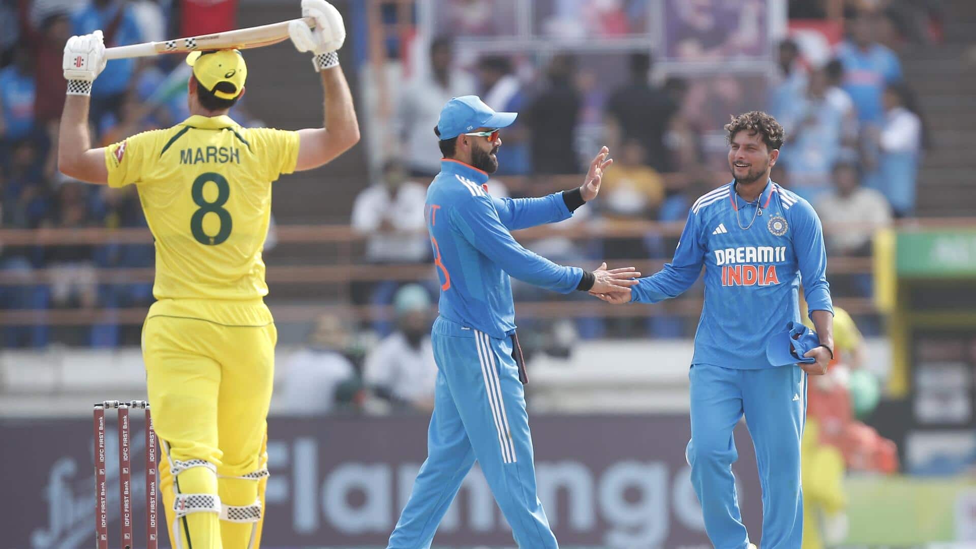3rd ODI: Top-four batters guide Australia to 352/7 against India