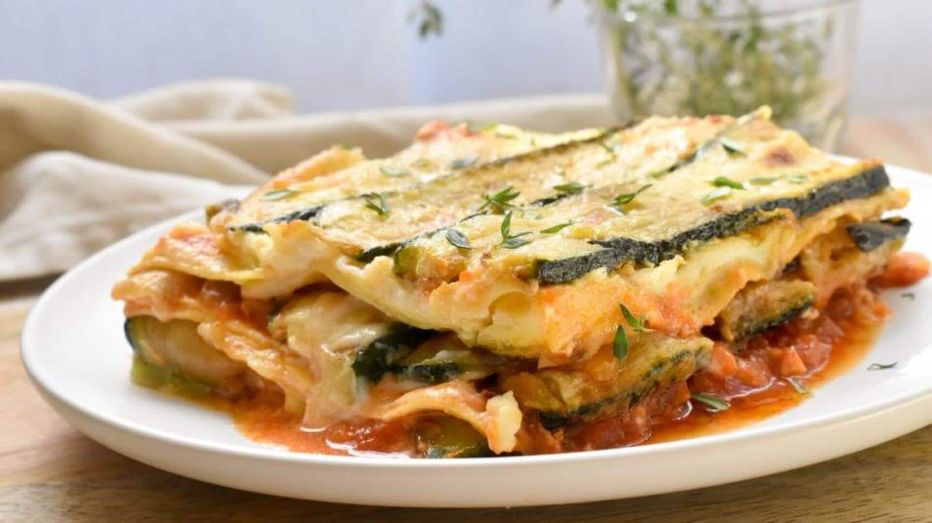 Try this Italian zucchini ribbon lasagna recipe at home