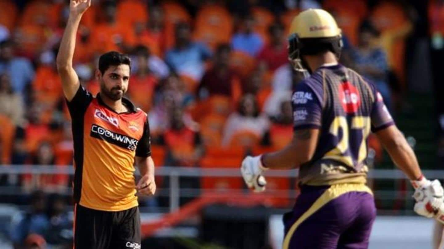 IPL: A look at Bhuvneshwar Kumar's performance against KKR