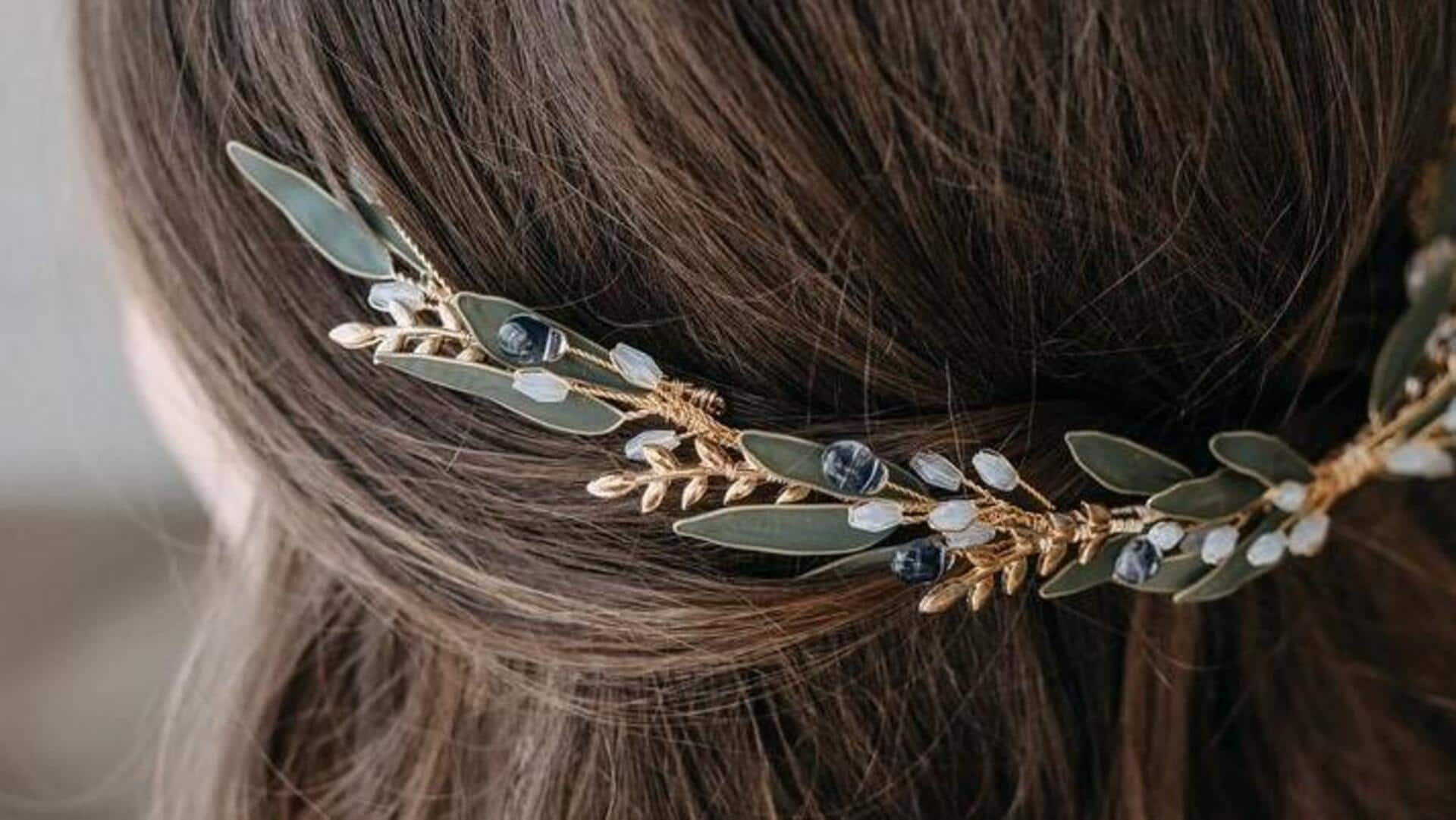 Leaf-inspired hair accessories: Nature's touch