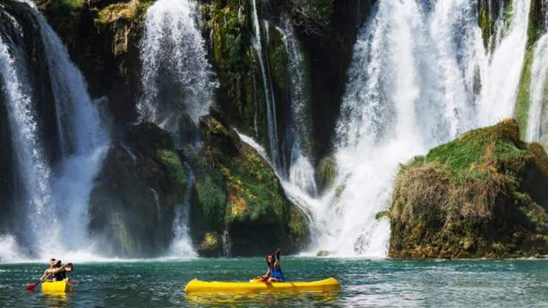 Kayaking enthusiasts, add this Zambia waterfall to your list