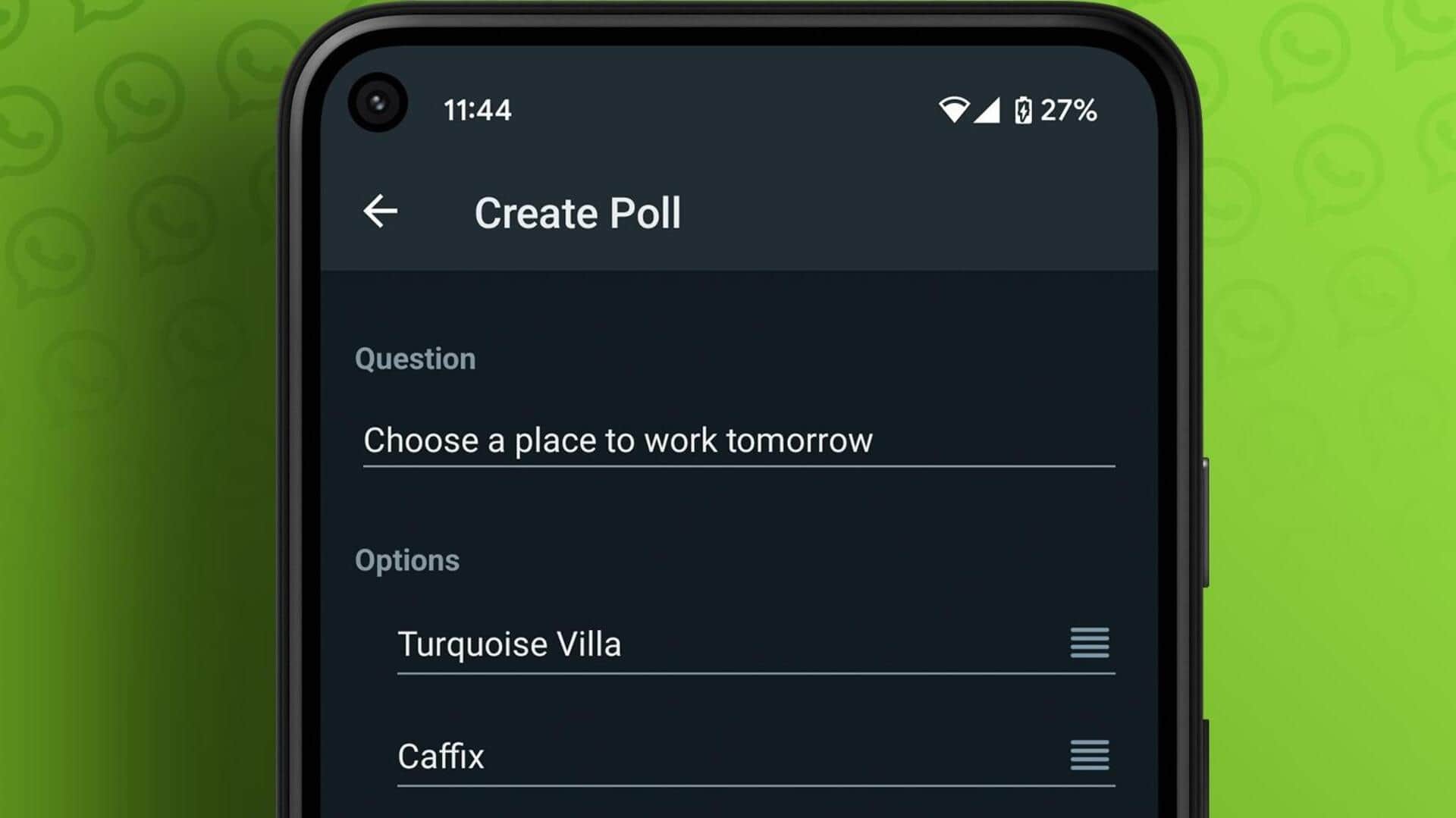 How to create polls in WhatsApp groups