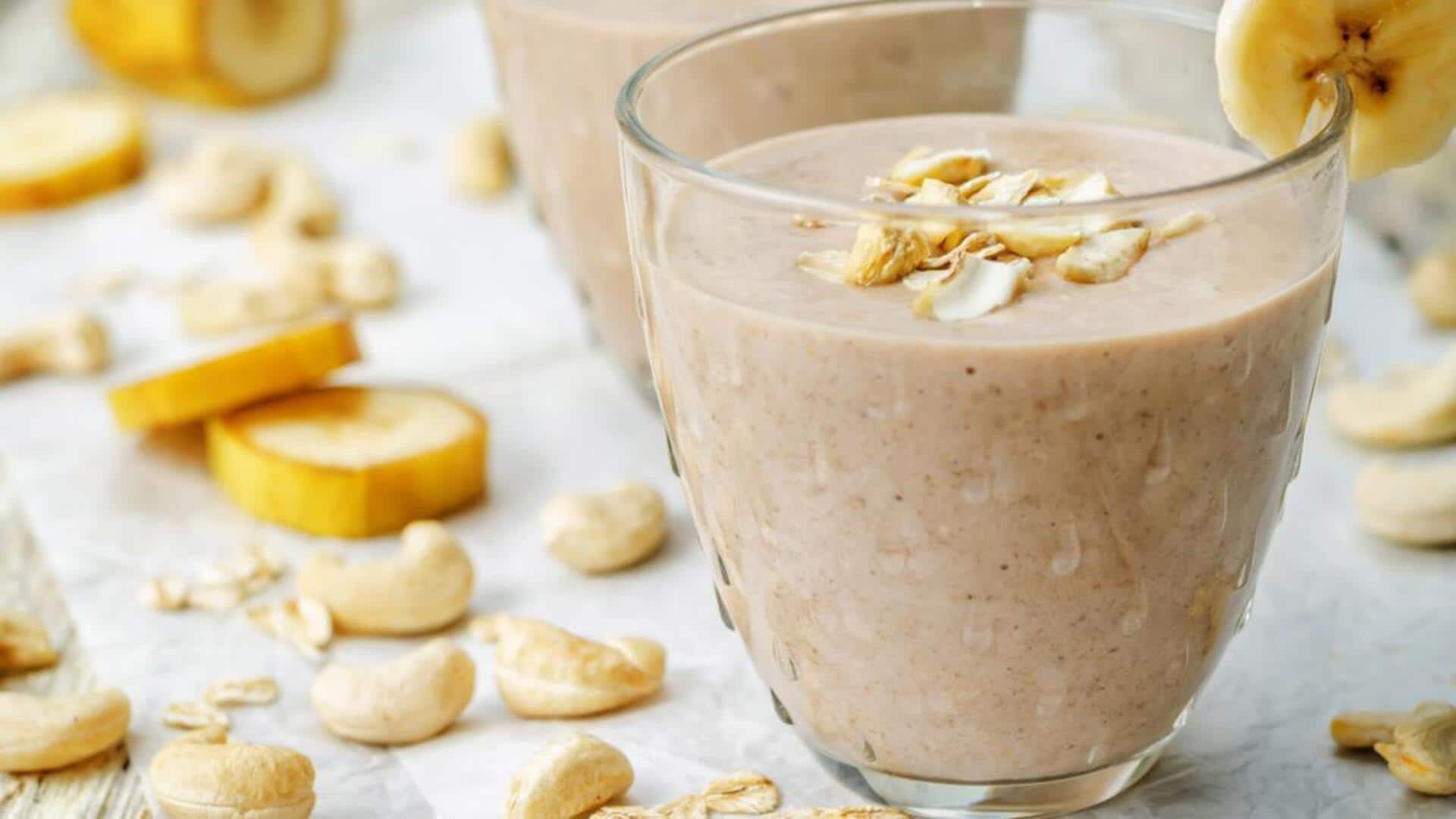 Quick breakfasts: Cashew and banana smoothie Quick breakfasts: Cashew and banana smoothie