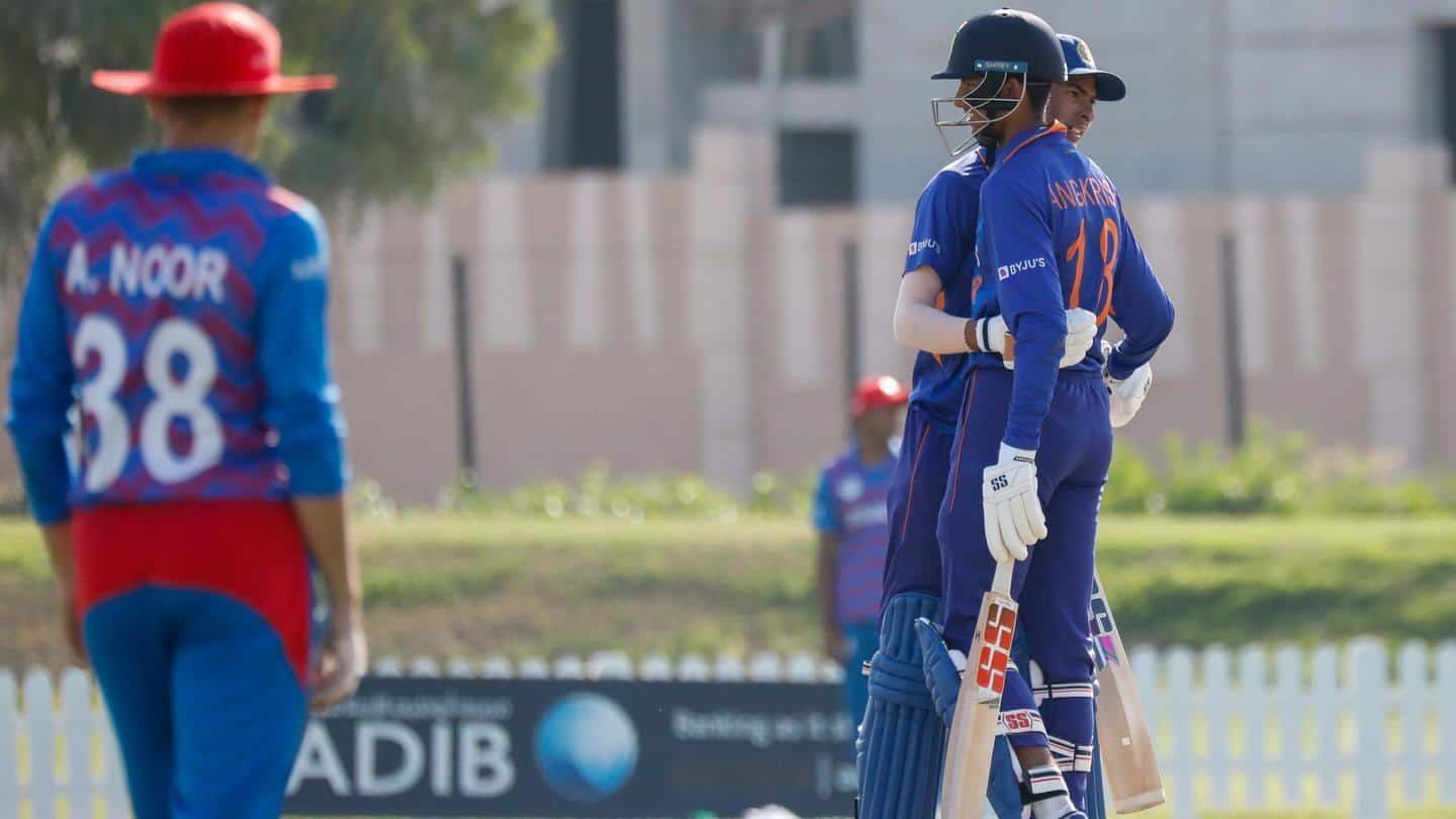 Under-19 Asia Cup: India beat Afghanistan, qualify for semi-finals