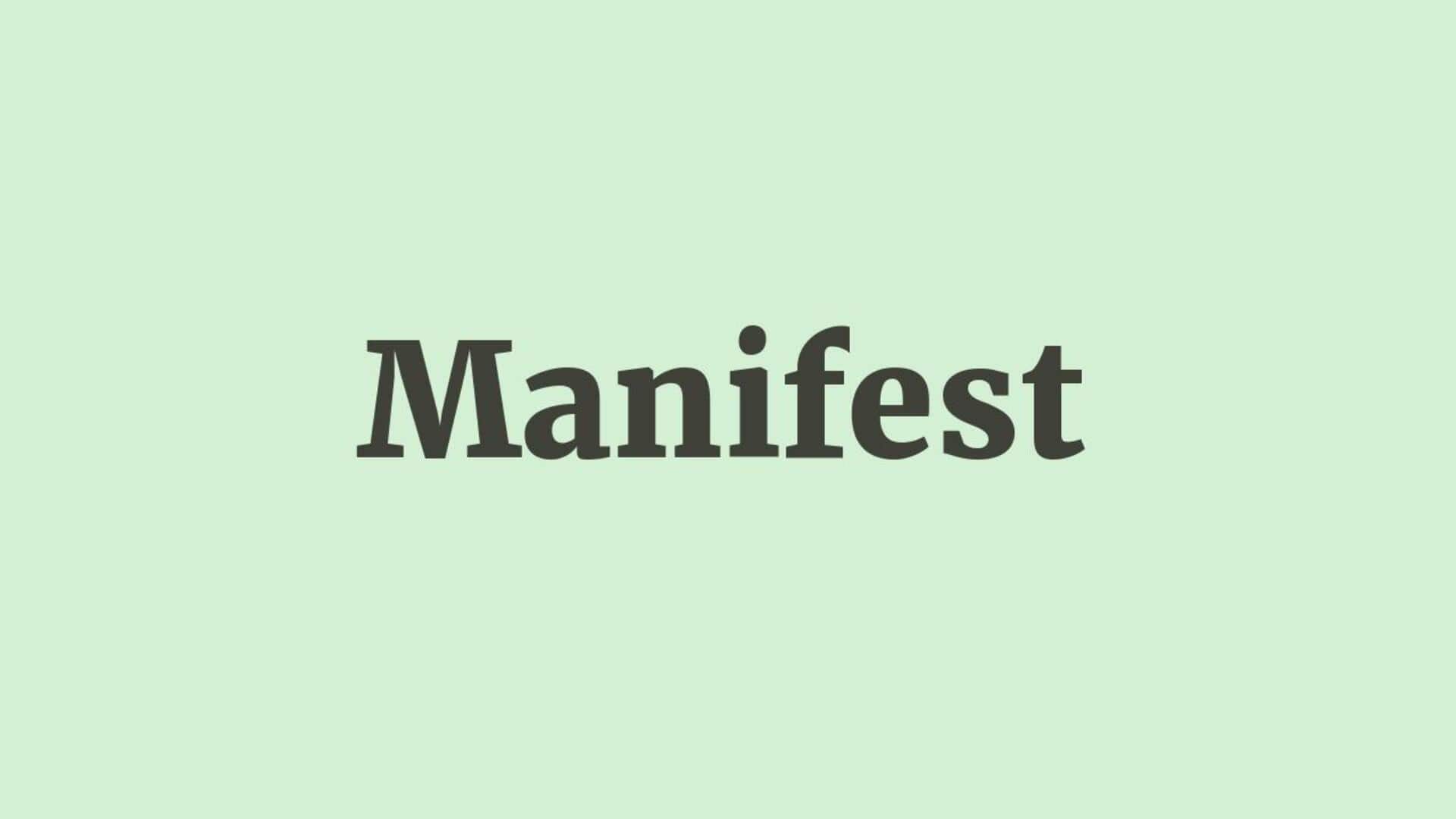 Word of the Day: Manifest