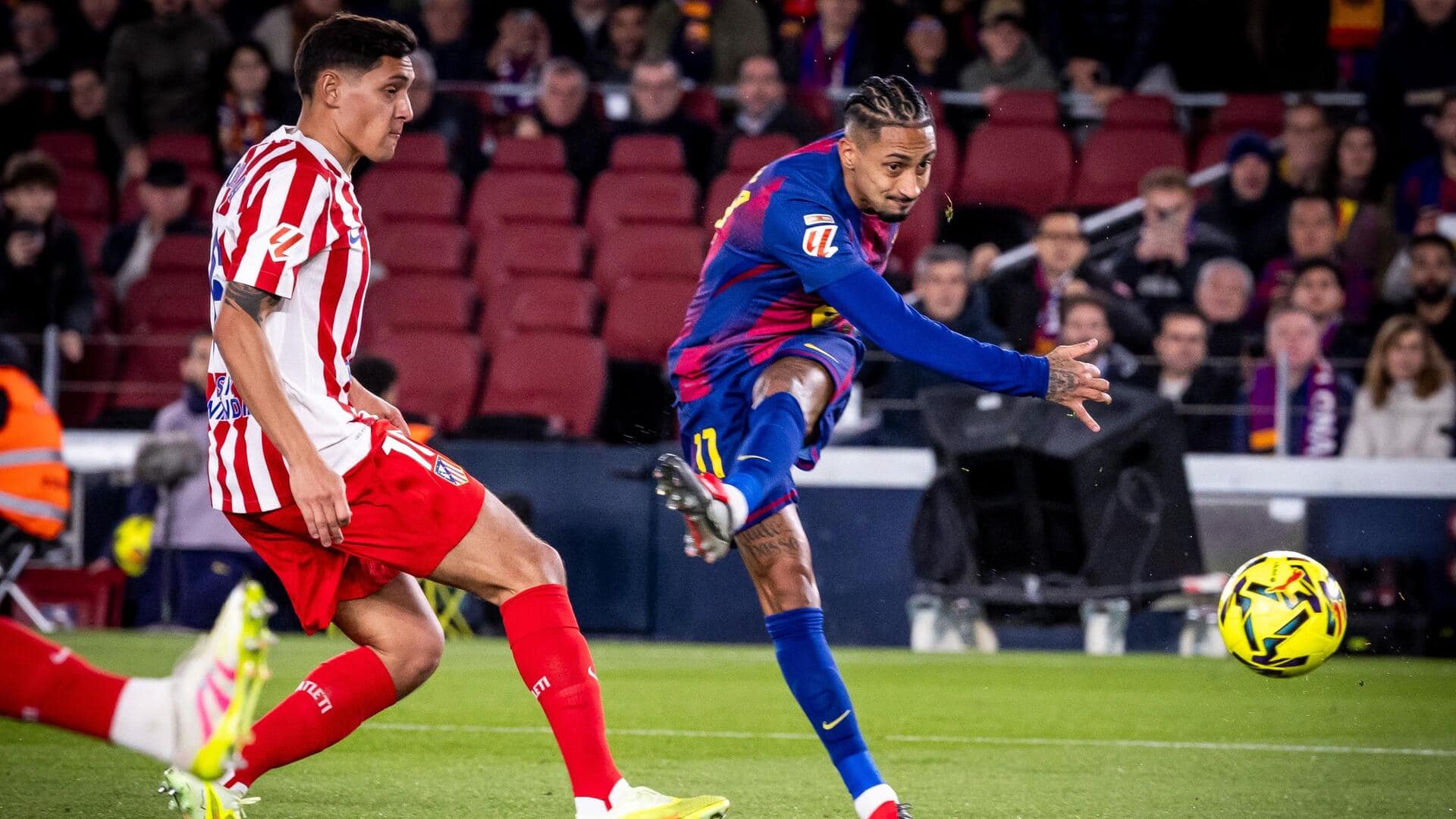 La Liga 2025-26 leaders Barcelona down Atletico Madrid 3-1: Stats