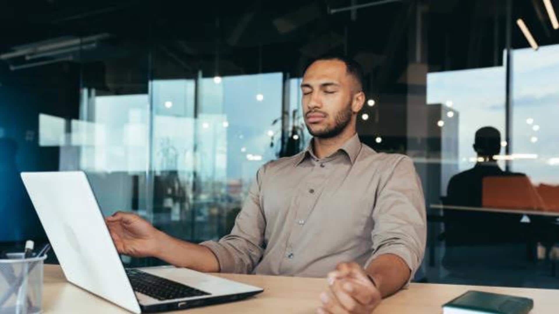 Stress relief at work: Try desk meditation Stress relief at work: Try desk meditation
