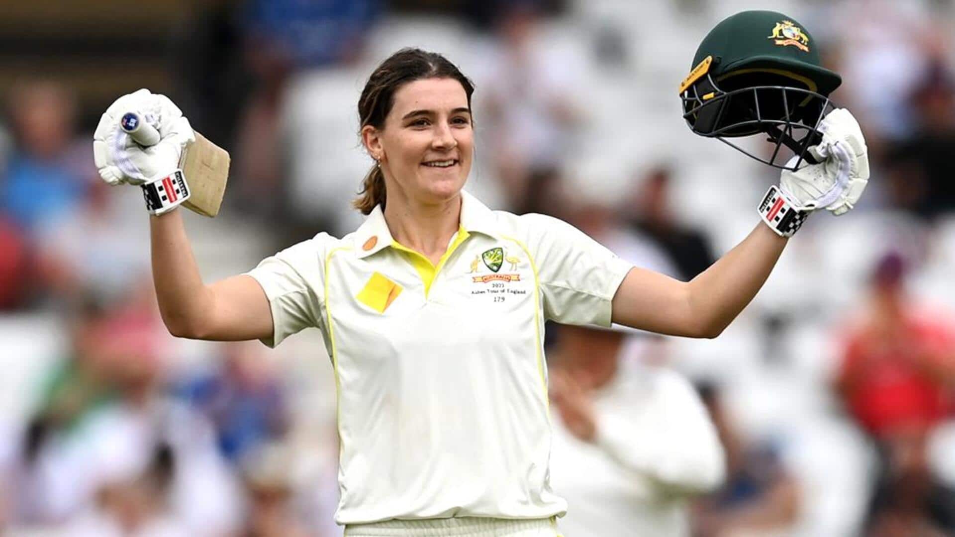 Australia's Annabel Sutherland becomes the youngest centurion in Women's Ashes