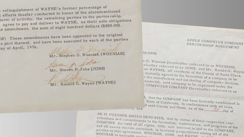 Apple's original founding document, signed by Jobs, heads to auction