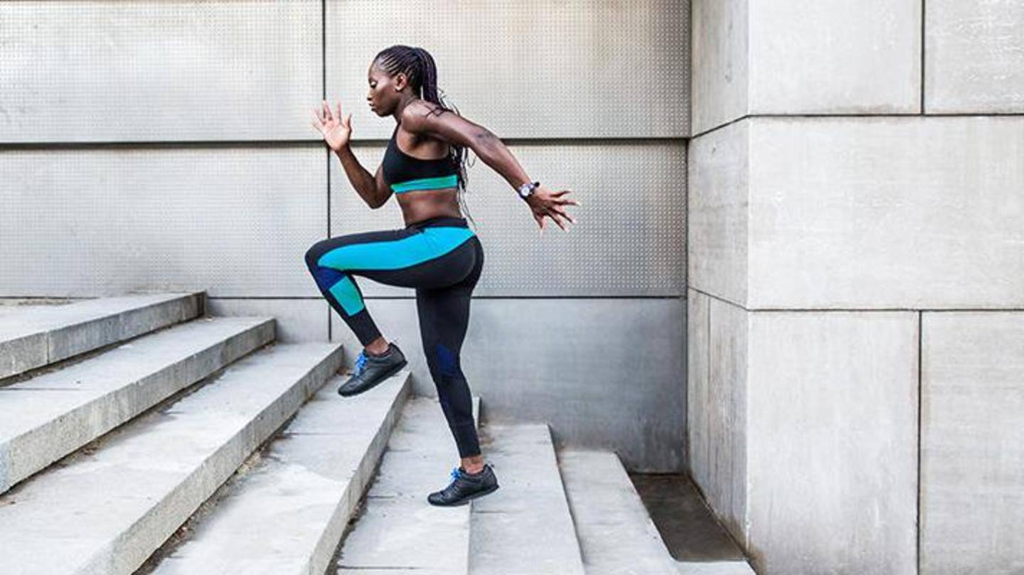 Running on a flight of stairs will fire your muscles Running on a flight of stairs will fire your muscles
