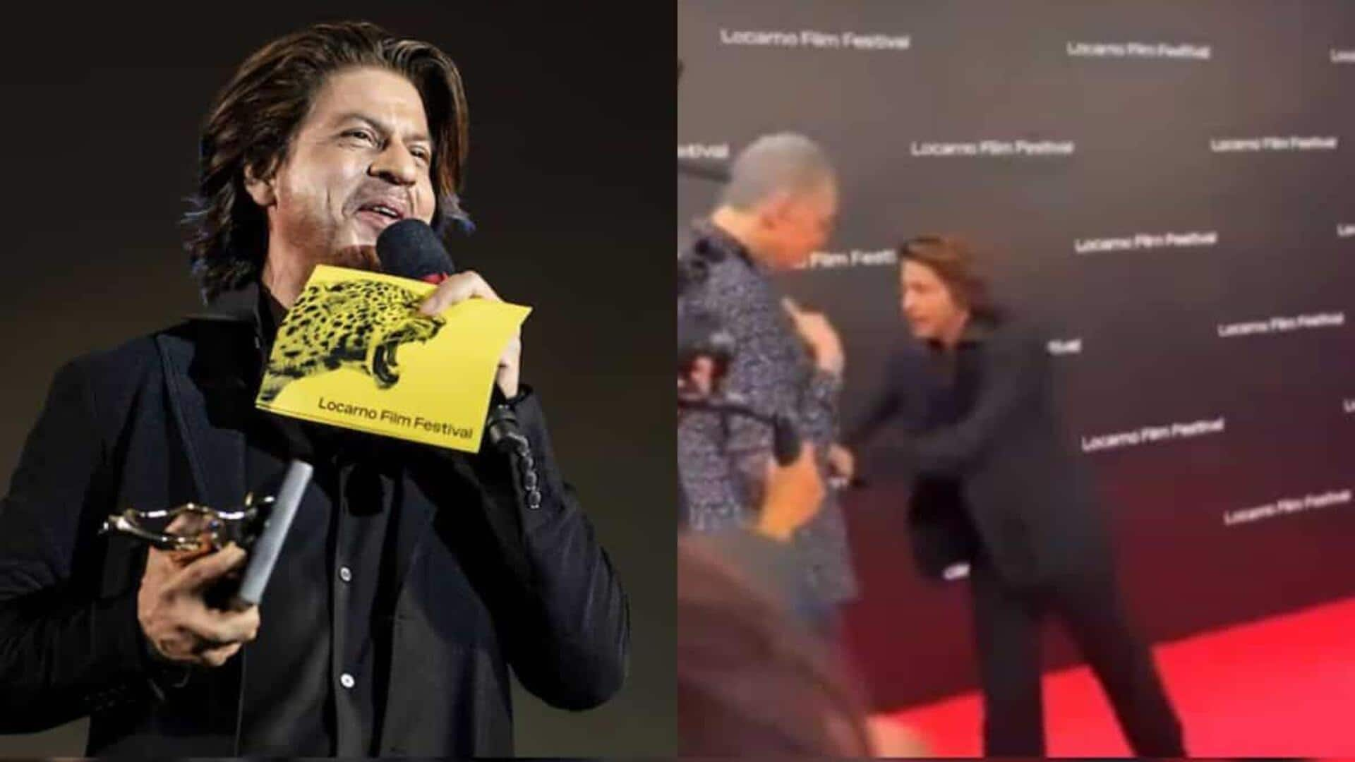 Did SRK 'push' elderly man at Locarno? Here's the truth