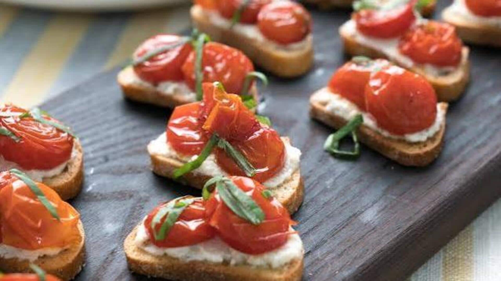 Ricotta, cherry tomato, and basil: Your breakfast trio