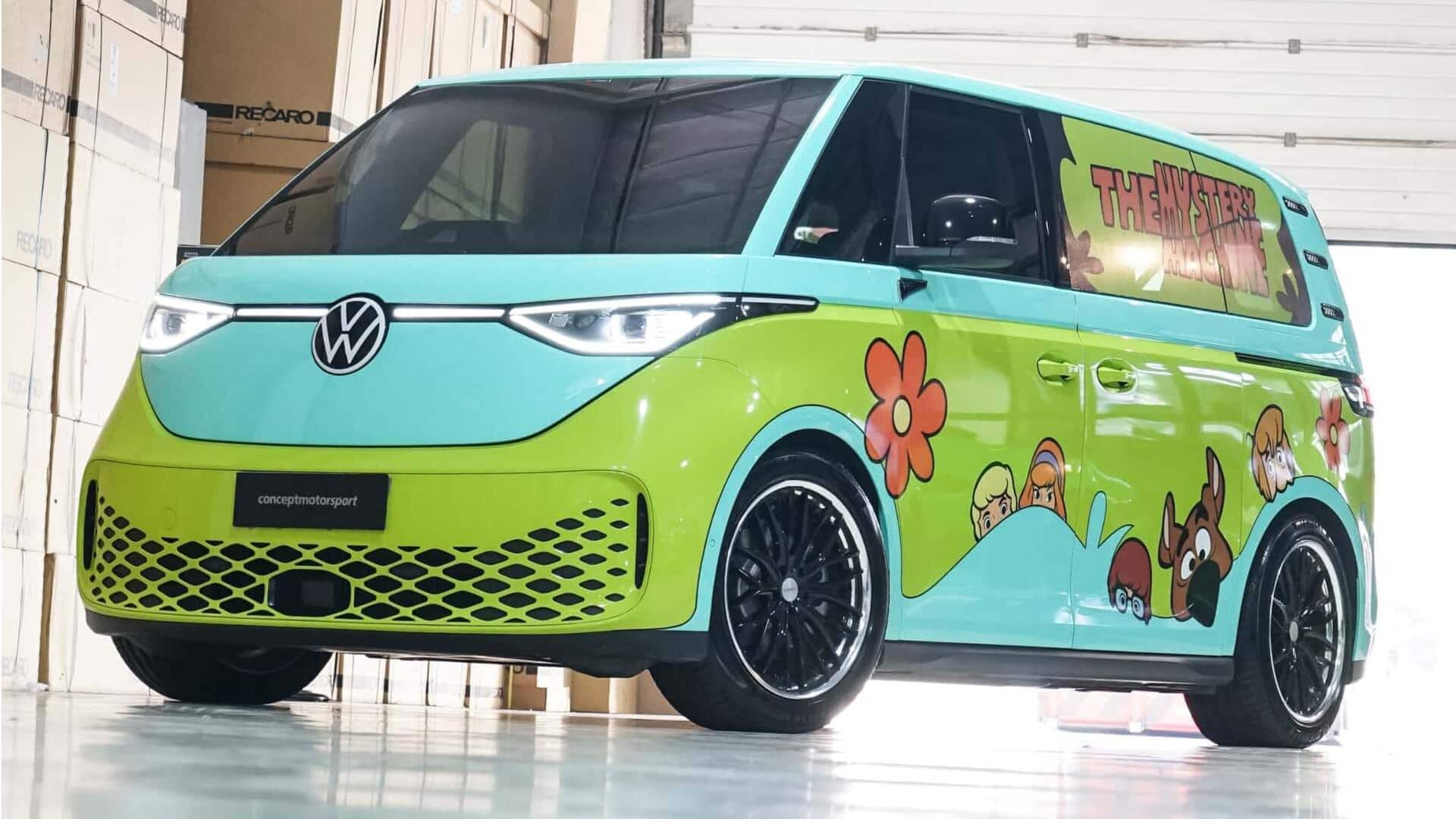 Volkswagen ID. Buzz transforms into Scooby-Doo's iconic Mystery Machine