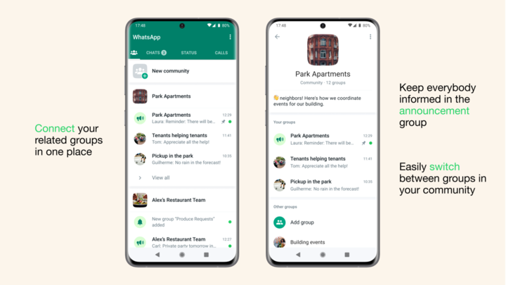 WhatsApp feature drop: Communities, 32-member video calls, and in-chat polls