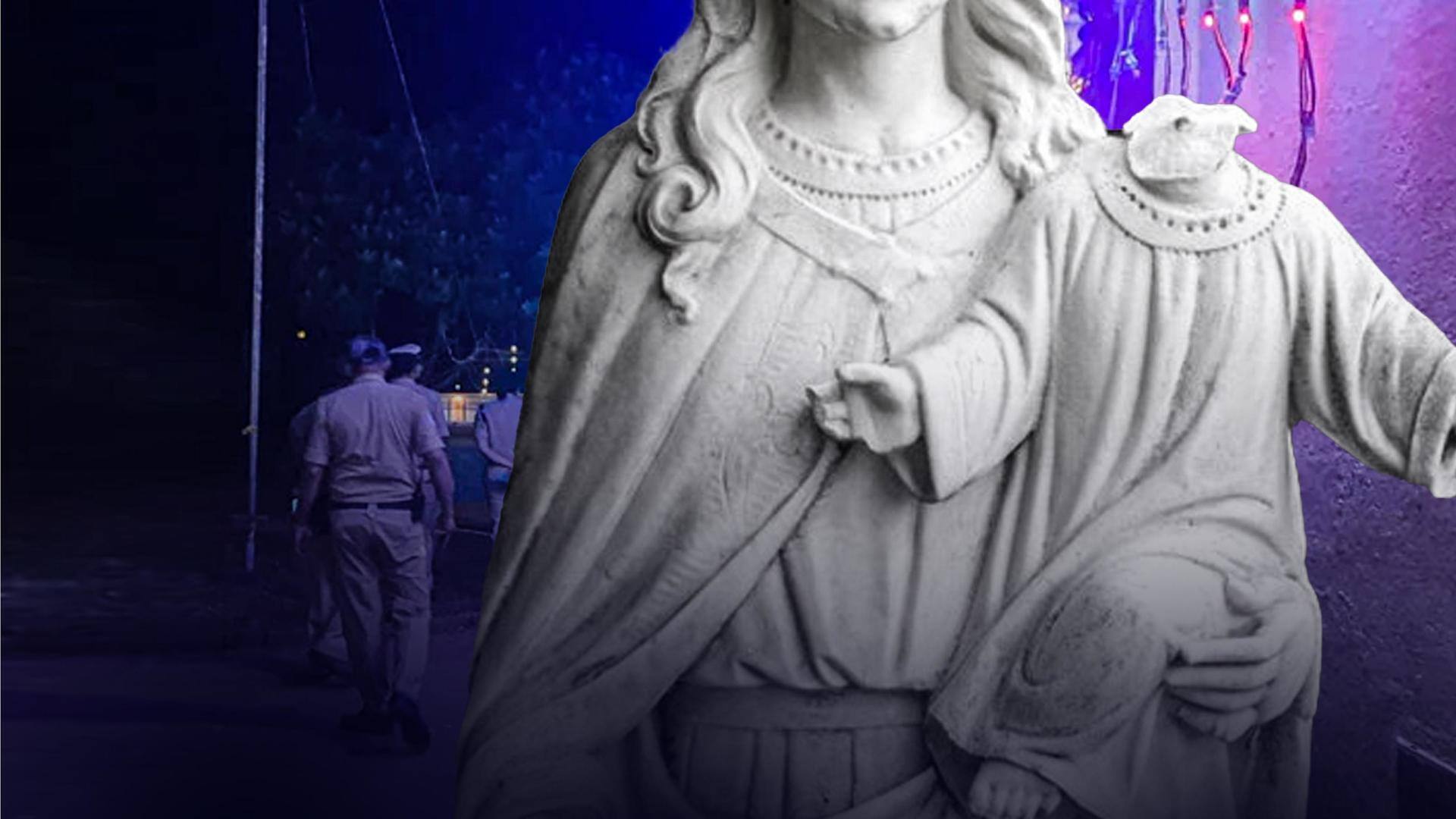 Karnataka Mysuru Church Vandalized Jesus Statue Broken Days After